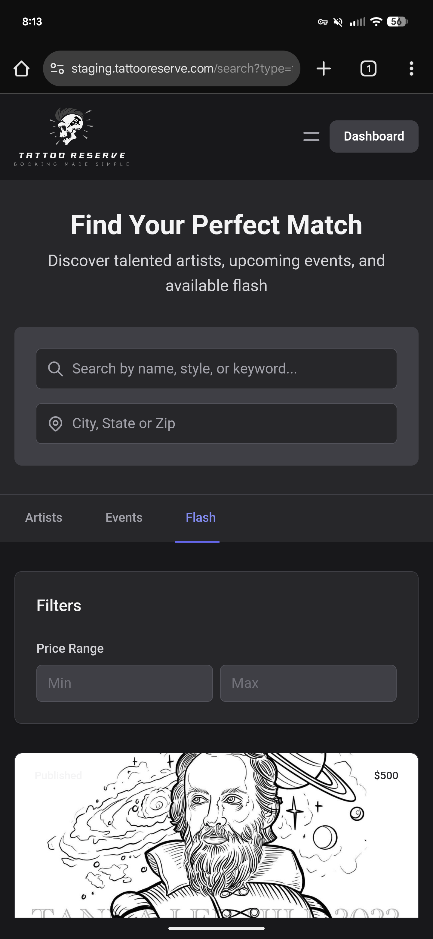 Client Flash Listing