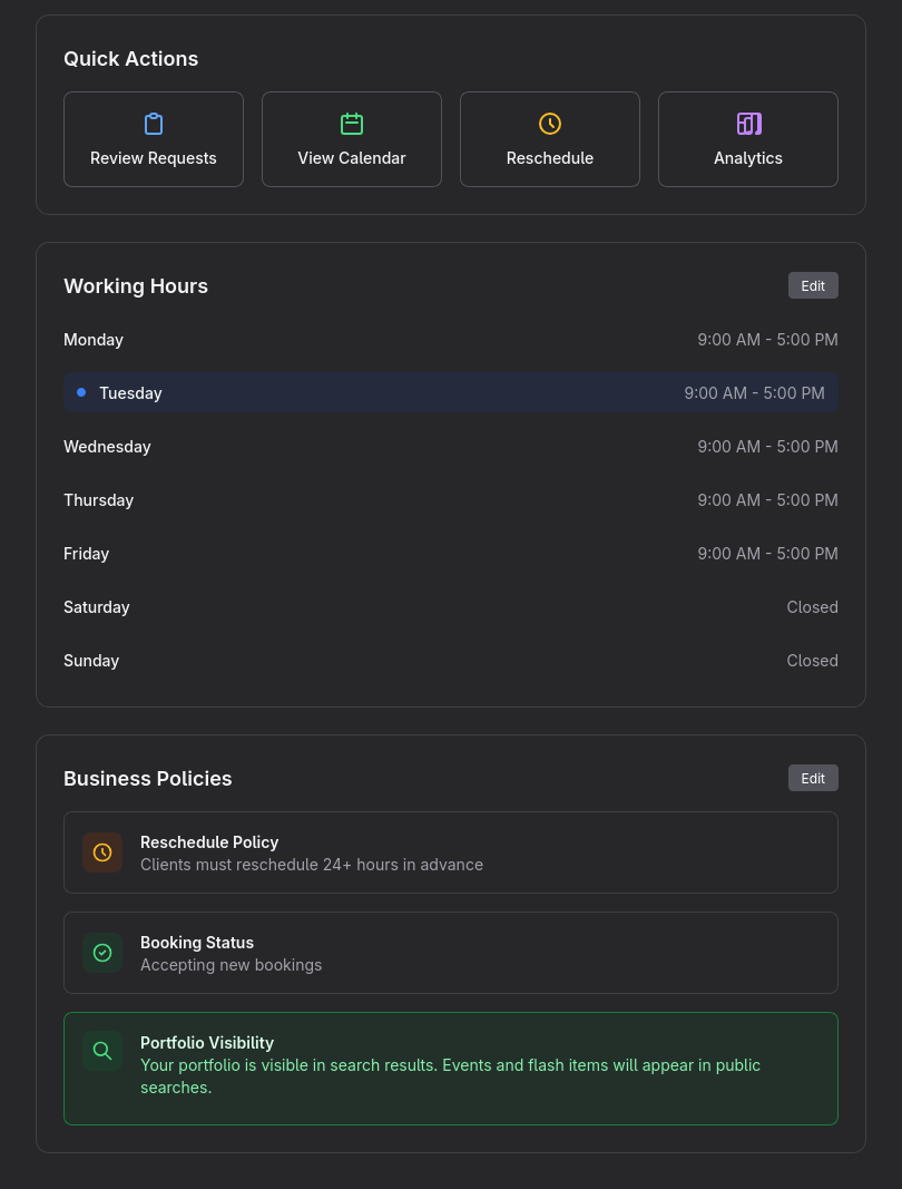 Dashboard - Bottom Section