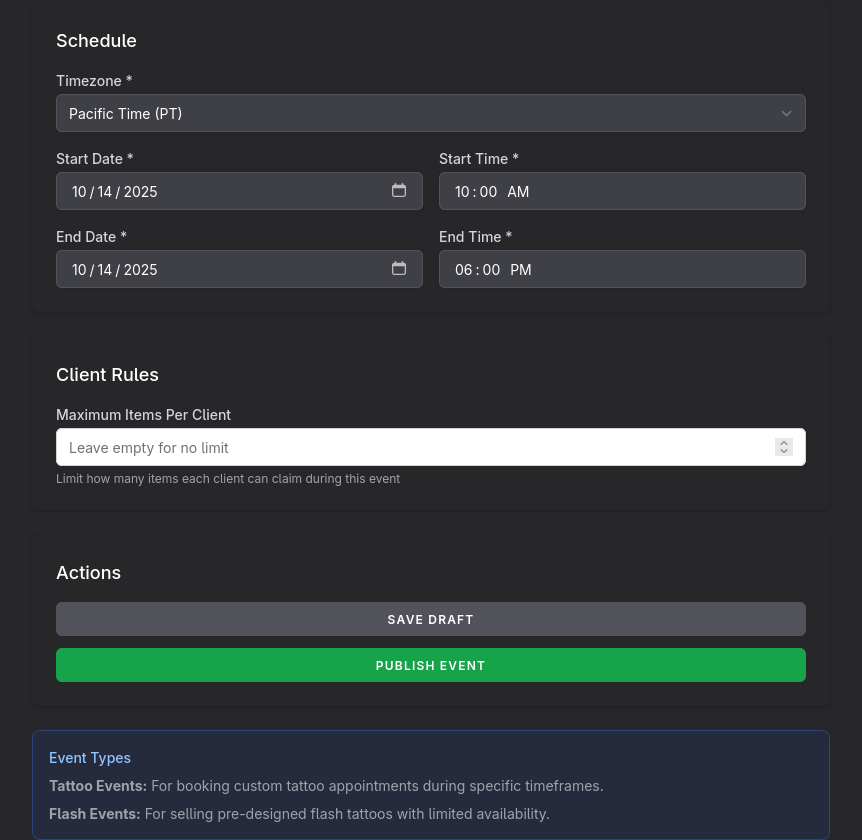 Create Flash Event - Bottom