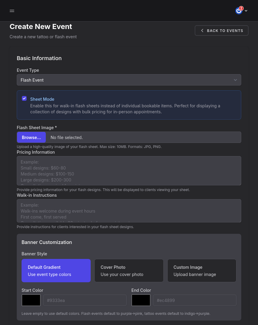 Flash Sheet Mode - Top