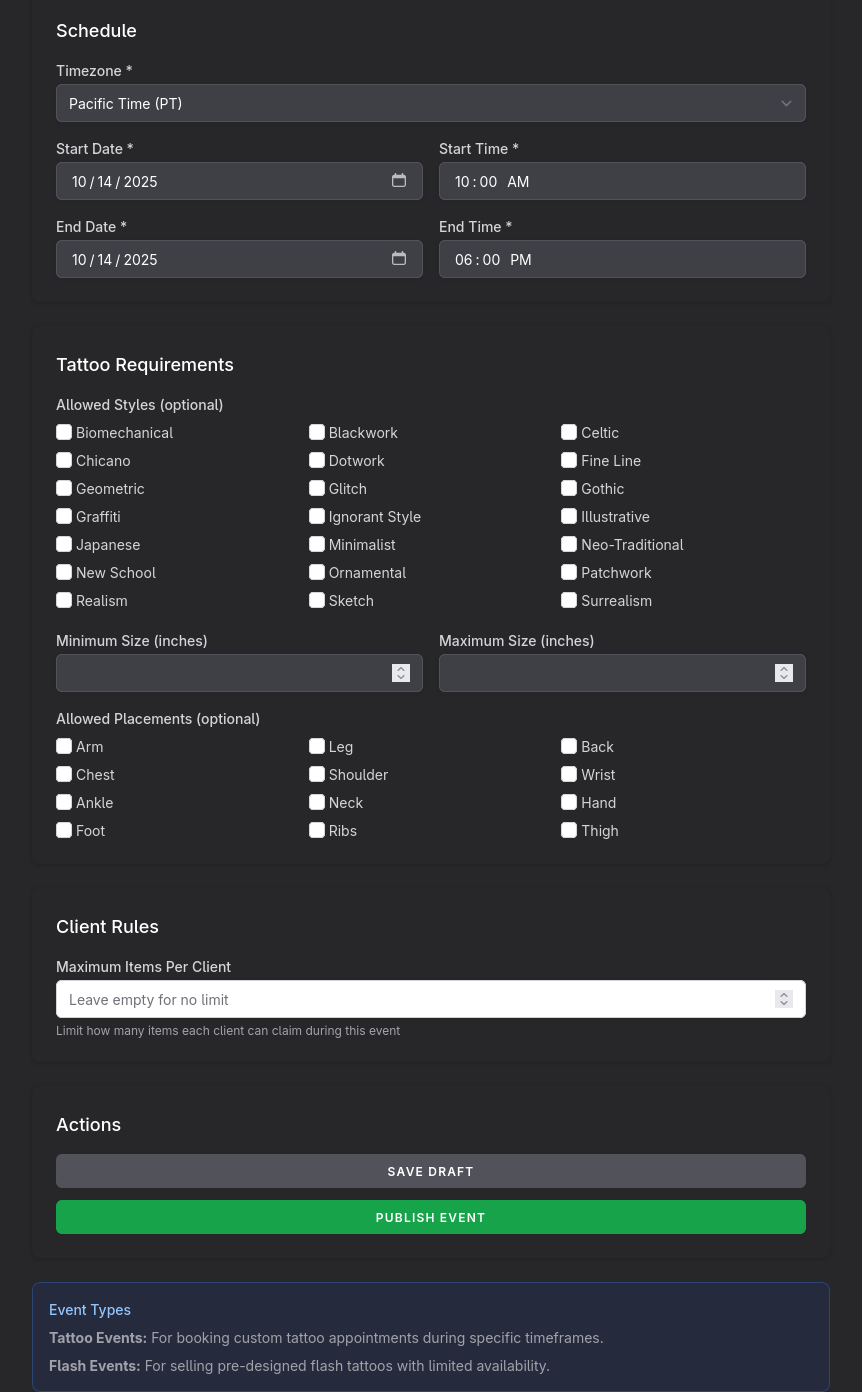 Create Tattoo Event - Bottom