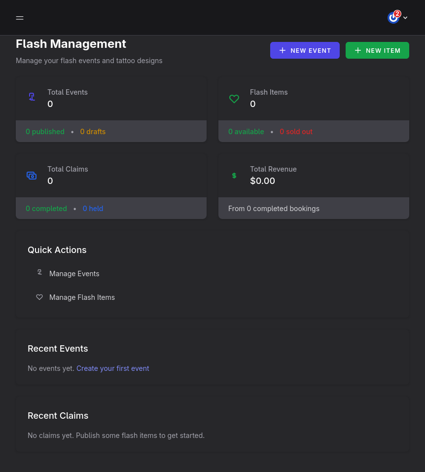 Flash Management Dashboard