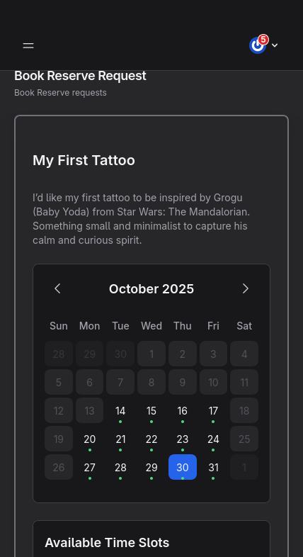 Calendar Date Selection