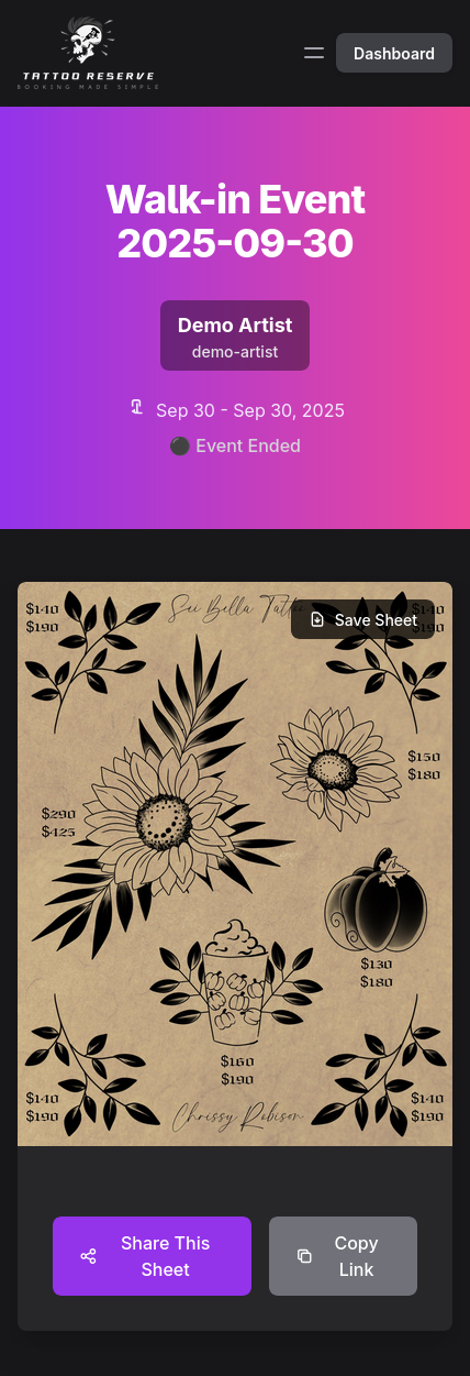 Flash Sheet Mode View