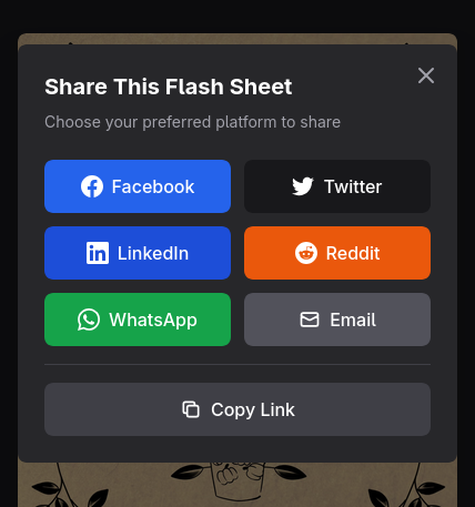 Share Flash Sheet