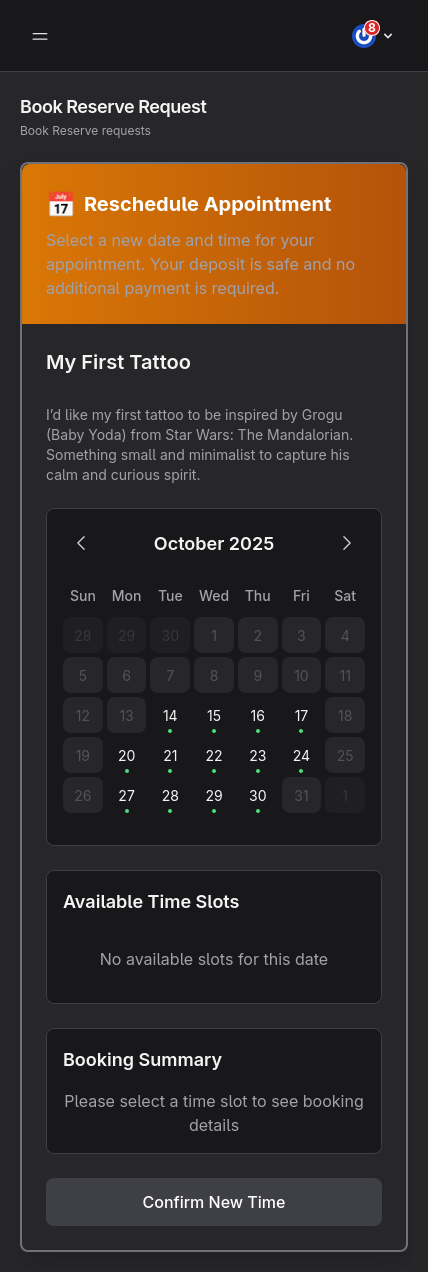 Reschedule Initiation