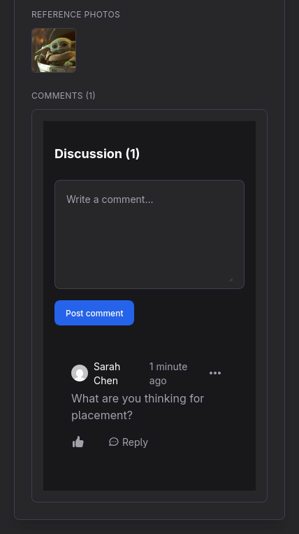 Rescheduled Booking - Comments