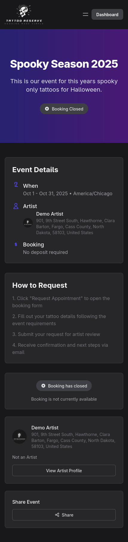 Tattoo Event - Part 1